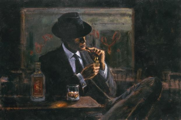 Fabian Perez WHISKEY AT LAS BRUJAS